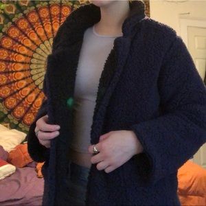 Unveil Blue and Black Oversized Fleece Size XS/S